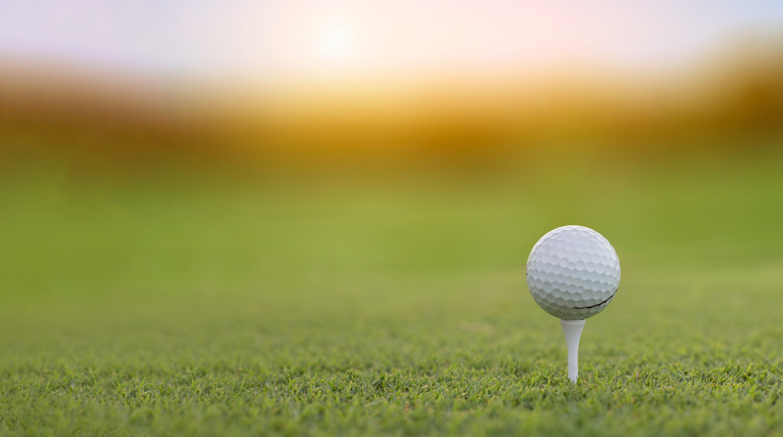 Golfball auf einem Golfplatz.